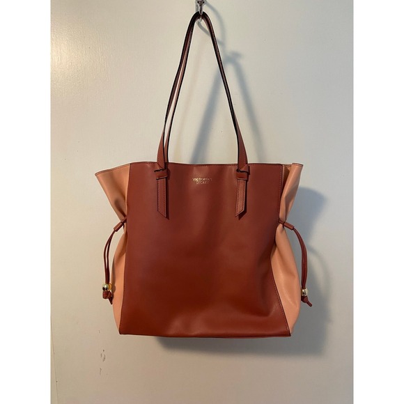 Victoria's Secret Rose Peach Colorblock Tote NWOT - Picture 3 of 6